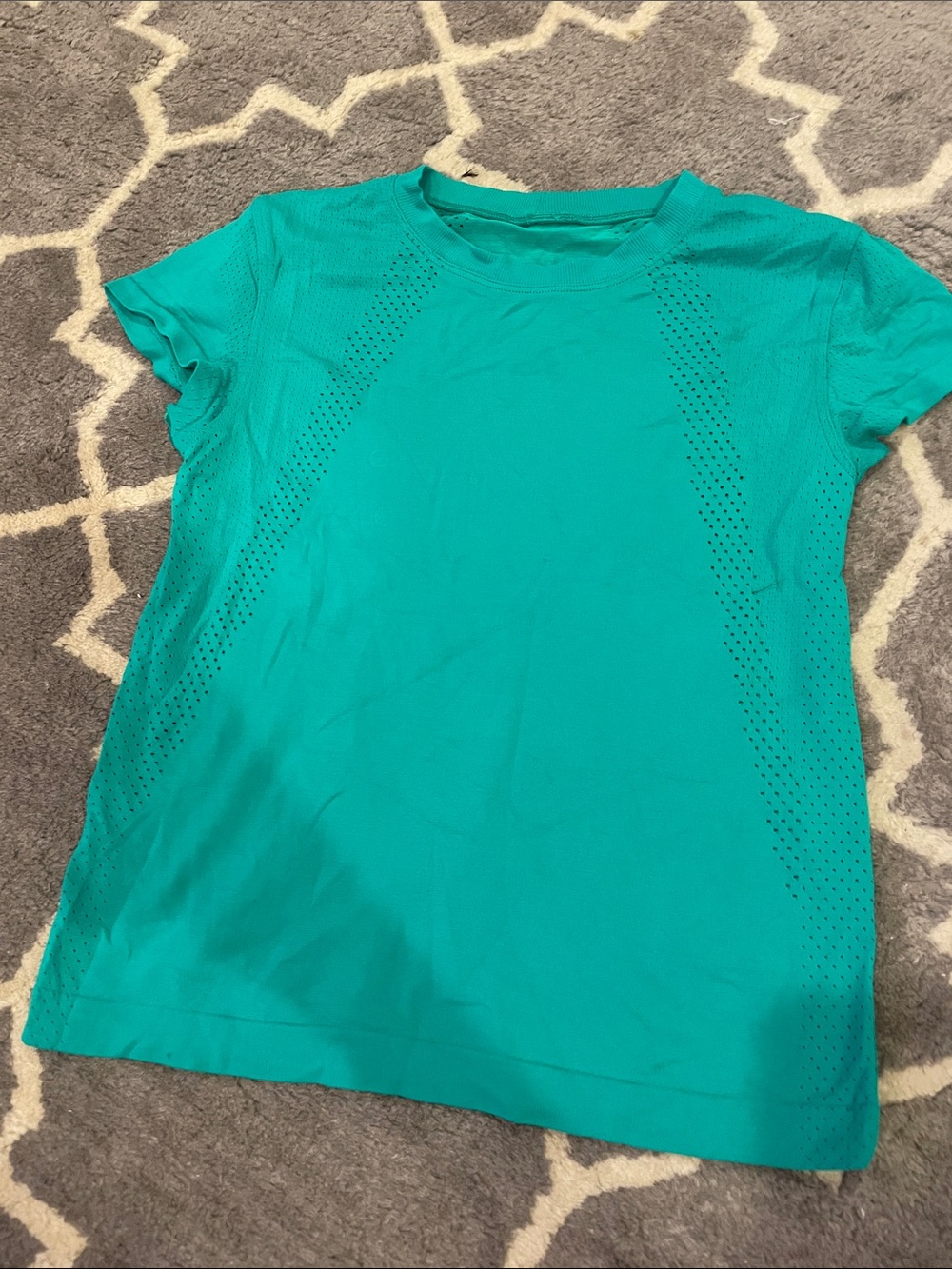 lululemon athletica Short Sleeve Laser-Cut Tee in Teal